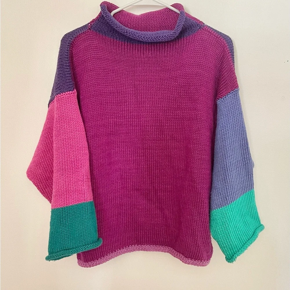 Color Block Knit Sweater - Picture 1 of 2